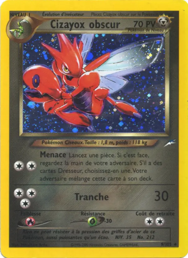 Cizayox obscur — Carte Pokémon 9 Neo Destiny