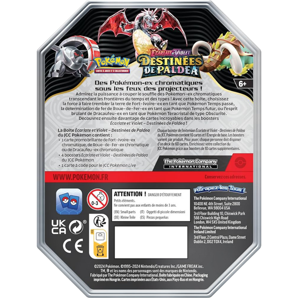 Pokébox - Destinées de Paldea / Dracaufeu-ex — verso