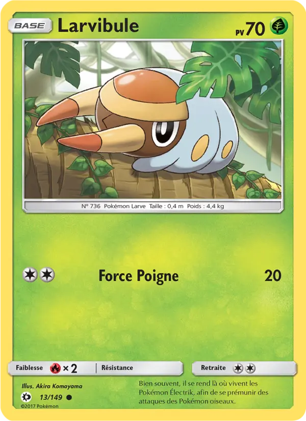 Larvibule — Carte Pokémon 13 Soleil et Lune