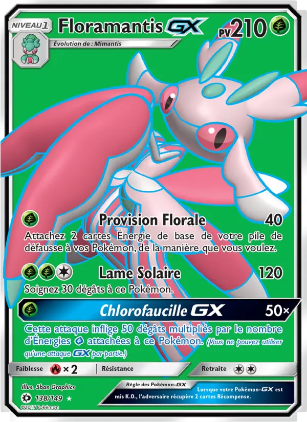 Floramantis GX — Carte Pokémon 138 Soleil et Lune