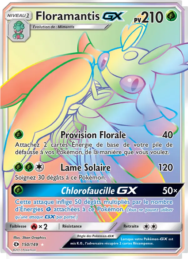 Floramantis GX — Carte Pokémon 150 Soleil et Lune