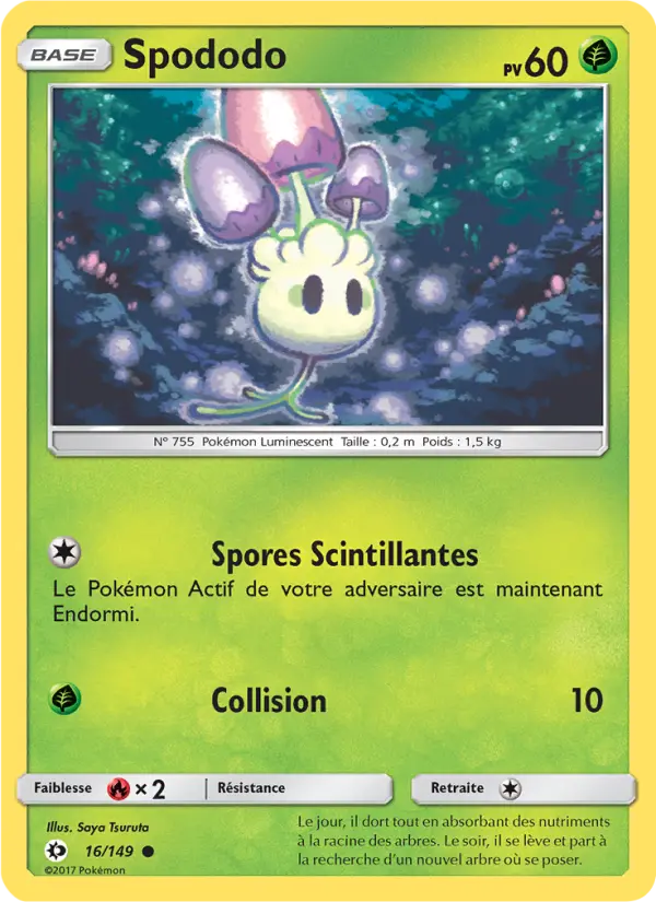 Spododo — Carte Pokémon 16 Soleil et Lune