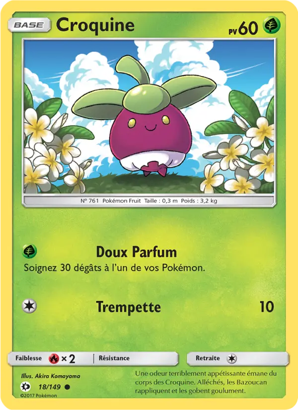 Croquine — Carte Pokémon 18 Soleil et Lune