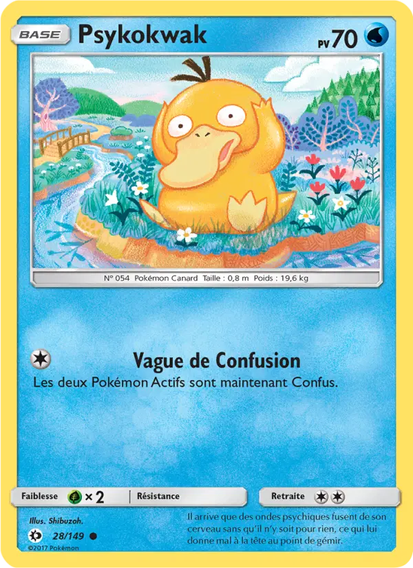 Psykokwak — Carte Pokémon 28 Soleil et Lune