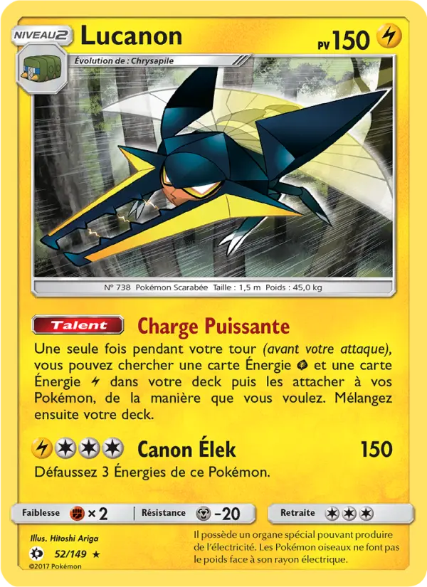 Lucanon — Carte Pokémon 52 Soleil et Lune