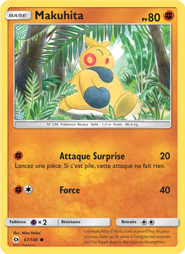 Makuhita — Carte Pokémon 67 Soleil et Lune