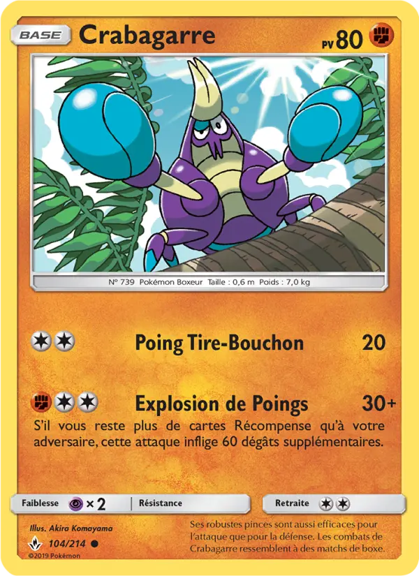Crabagarre — Carte Pokémon 104 Alliance Infaillible