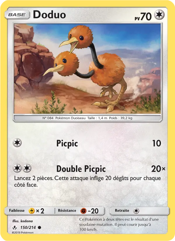 Doduo — Carte Pokémon 150 Alliance Infaillible