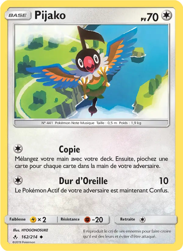 Pijako — Carte Pokémon 162 Alliance Infaillible