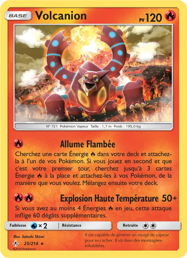Volcanion — Carte Pokémon 25 Alliance Infaillible