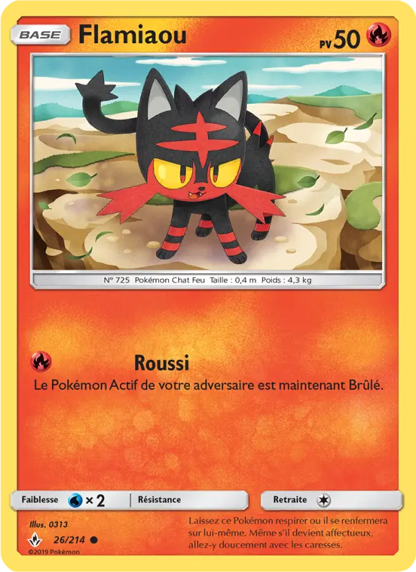 Flamiaou — Carte Pokémon 26 Alliance Infaillible