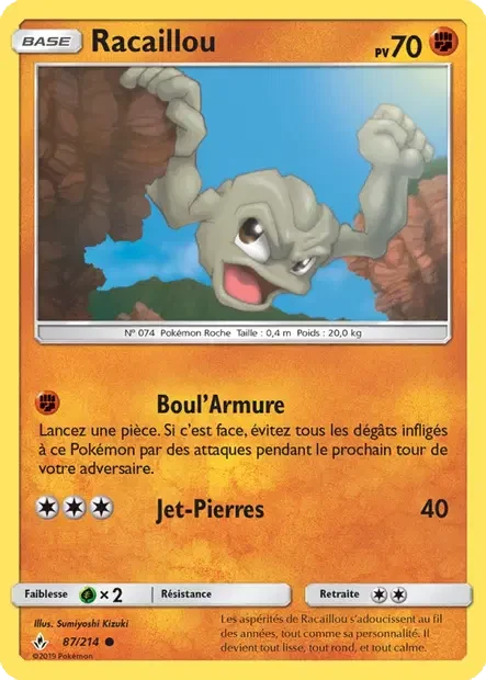 Carte Pokémon Racaillou sm10