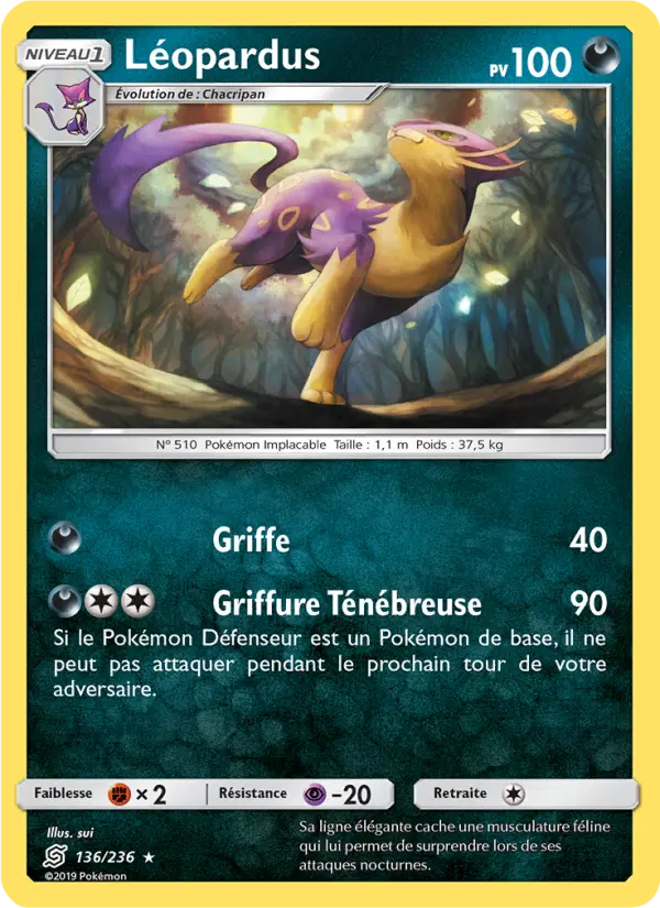 Léopardus — Carte Pokémon 136 Harmonie des Esprits