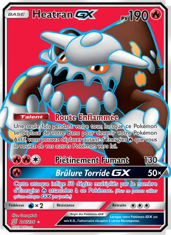 Heatran GX — Carte Pokémon 216 Harmonie des Esprits