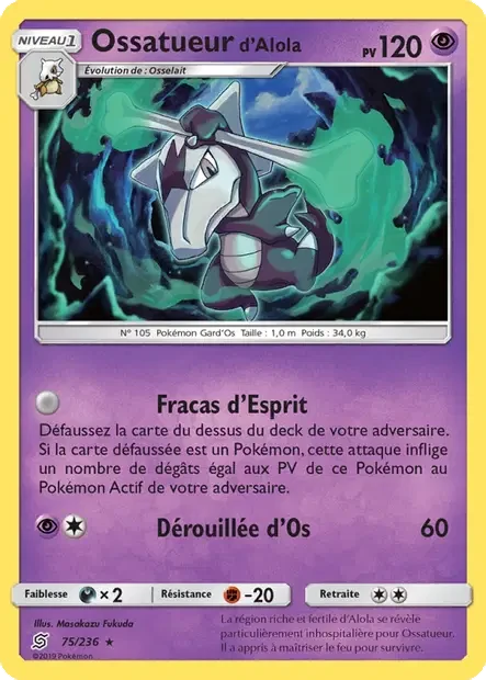 Carte Pokémon Ossatueur d’Alola sm11