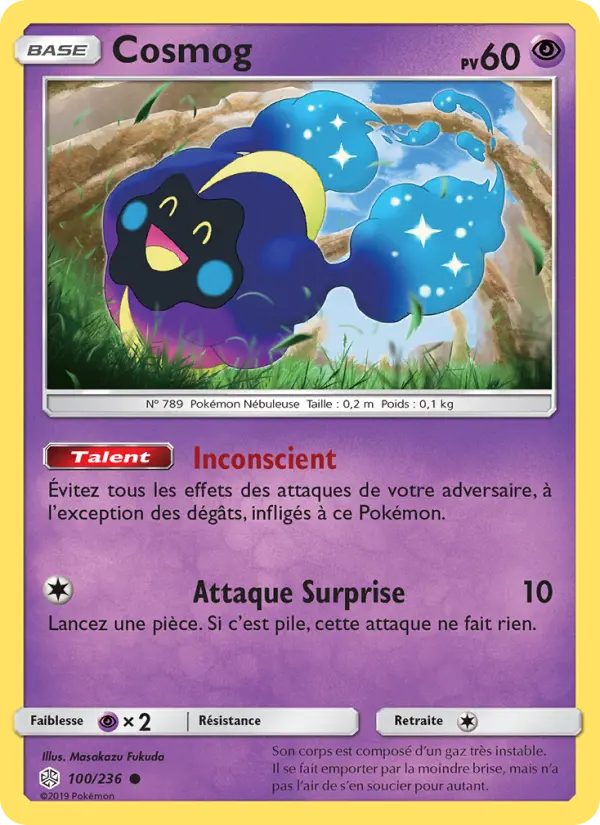 Cosmog — Carte Pokémon 100 Éclipse Cosmique