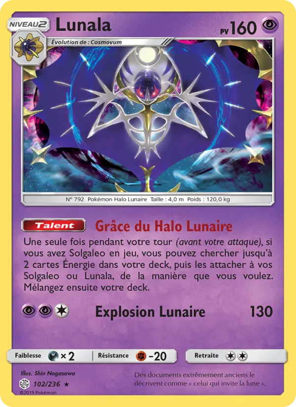 Lunala — Carte Pokémon 102 Éclipse Cosmique