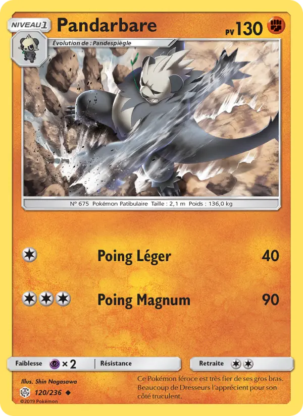 Pandarbare — Carte Pokémon 120 Éclipse Cosmique