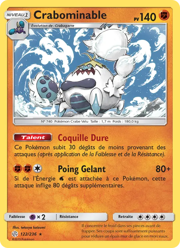Crabominable — Carte Pokémon 122 Éclipse Cosmique