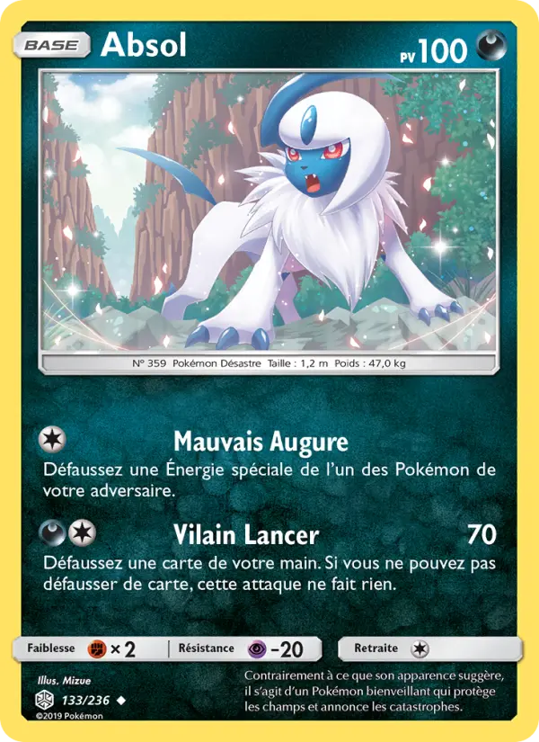 Absol — Carte Pokémon 133 Éclipse Cosmique