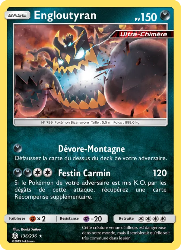 Engloutyran — Carte Pokémon 136 Éclipse Cosmique