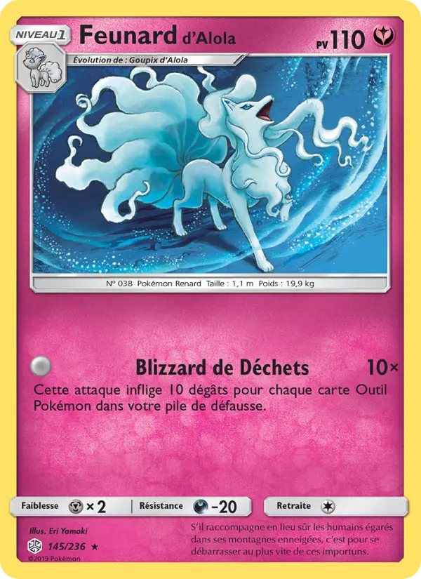 Feunard d’Alola — Carte Pokémon 145 Éclipse Cosmique