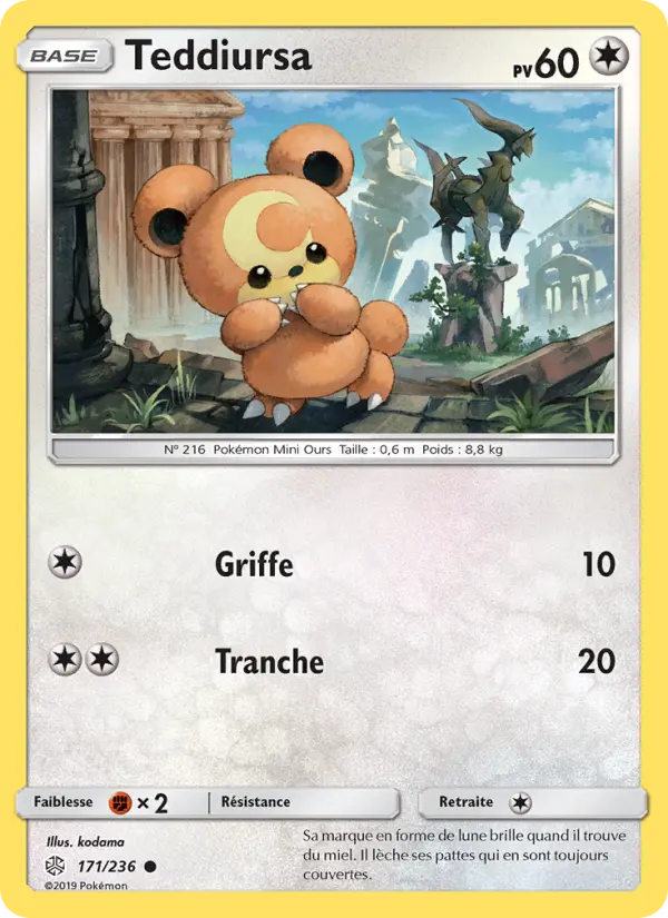 Teddiursa — Carte Pokémon 171 Éclipse Cosmique