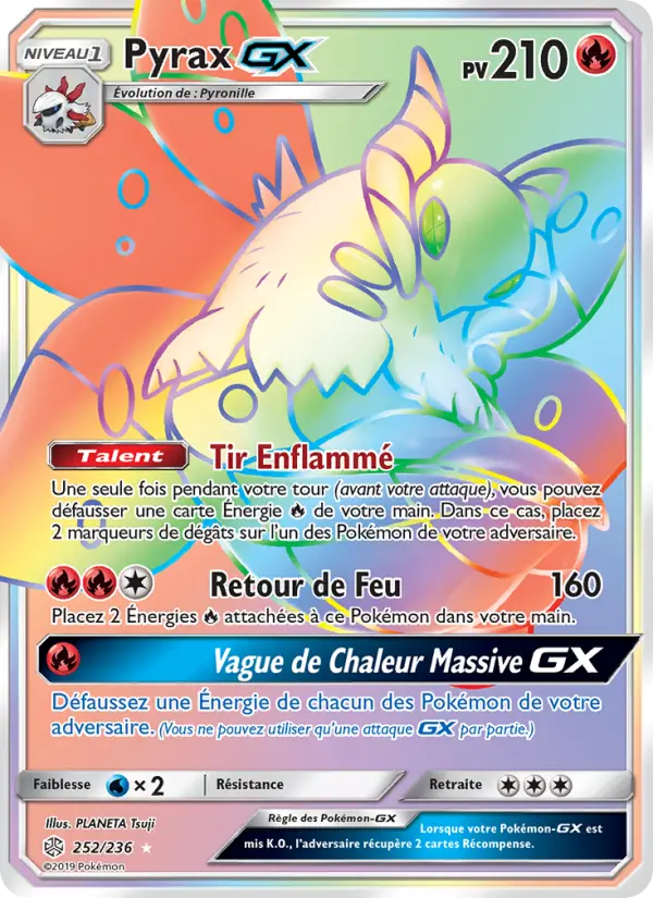 Pyrax GX — Carte Pokémon 252 Éclipse Cosmique
