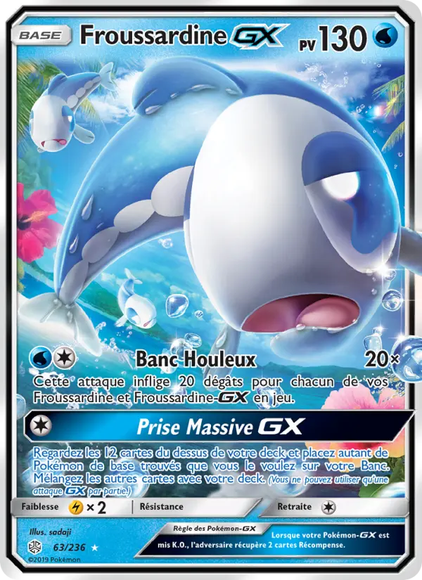 Froussardine GX — Carte Pokémon 63 Éclipse Cosmique