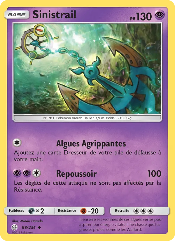Sinistrail — Carte Pokémon 98 Éclipse Cosmique
