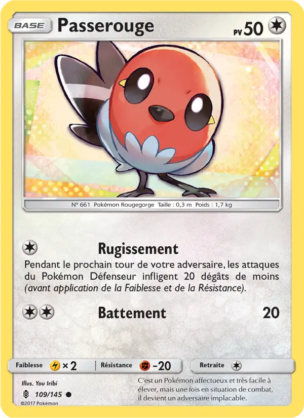 Passerouge — Carte Pokémon 109 Gardiens Ascendants