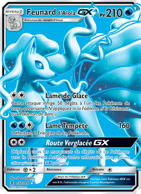 Feunard d’Alola GX — Carte Pokémon 132 Gardiens Ascendants