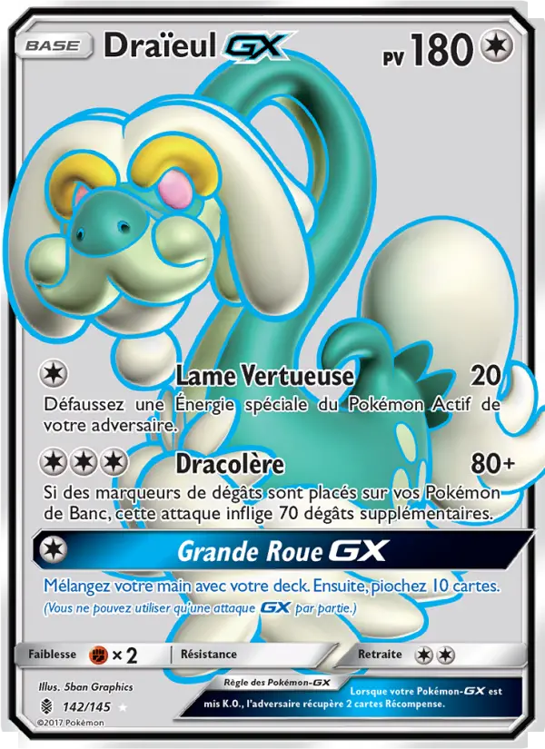 Draïeul GX — Carte Pokémon 142 Gardiens Ascendants