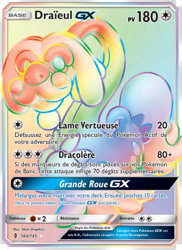 Draïeul GX — Carte Pokémon 160 Gardiens Ascendants