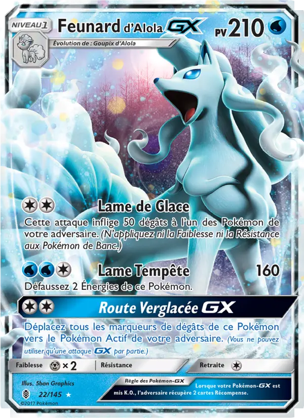 Feunard d’Alola GX — Carte Pokémon 22 Gardiens Ascendants