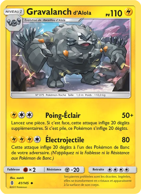 Gravalanch d’Alola — Carte Pokémon 41 Gardiens Ascendants