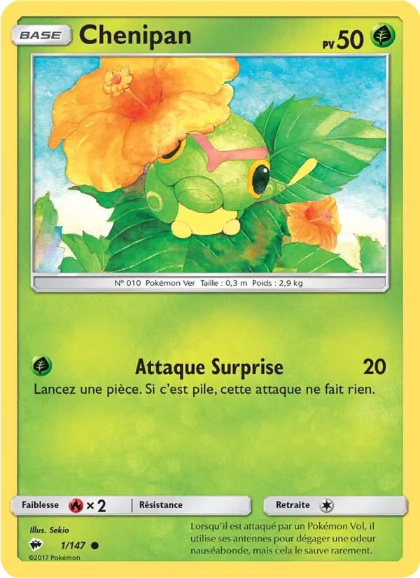 Chenipan — Carte Pokémon 1 Ombres Ardentes