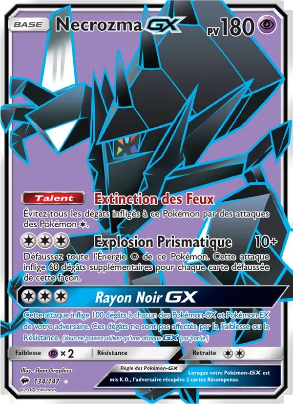 Necrozma GX — Carte Pokémon 134 Ombres Ardentes