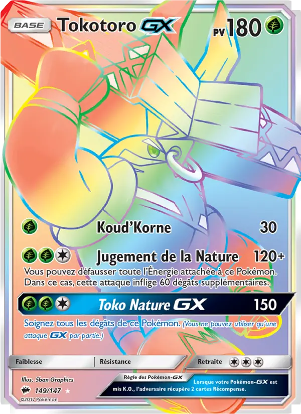Tokotoro GX — Carte Pokémon 149 Ombres Ardentes