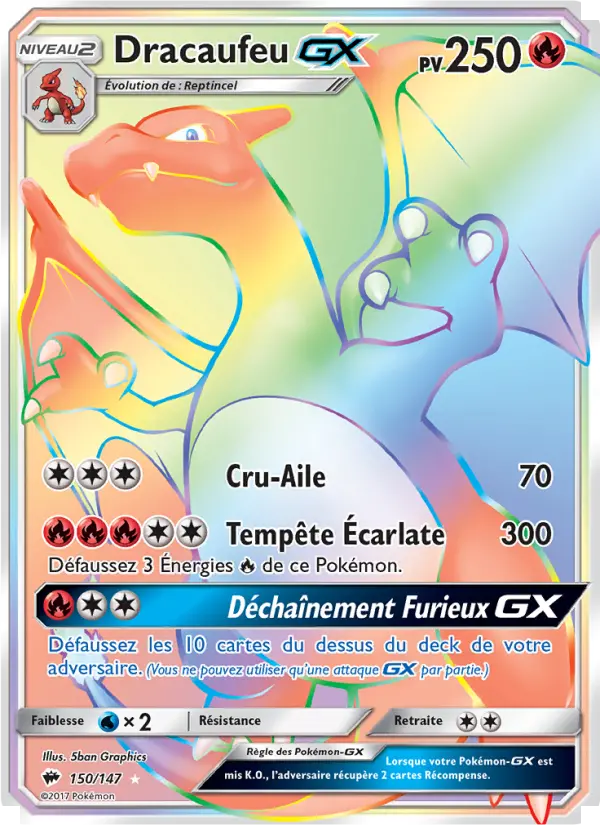 Dracaufeu GX — Carte Pokémon 150 Ombres Ardentes