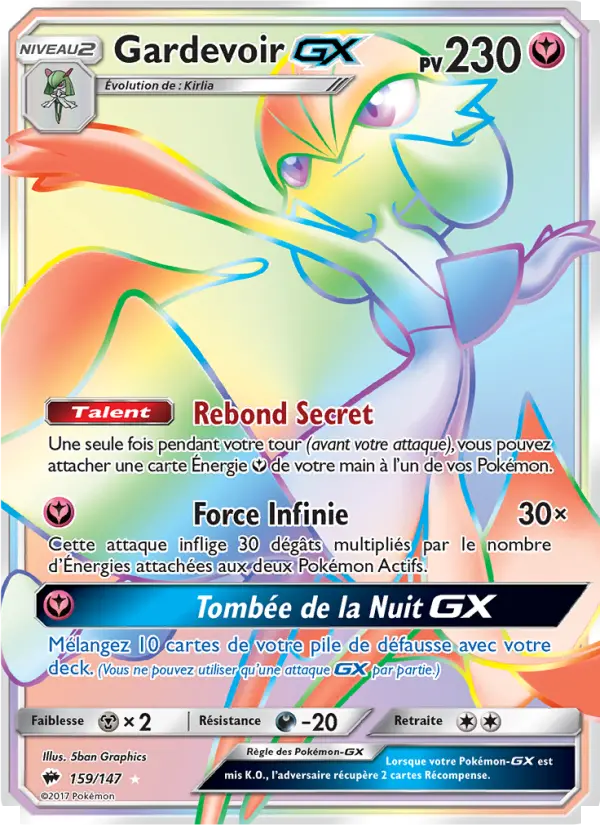 Gardevoir GX — Carte Pokémon 159 Ombres Ardentes