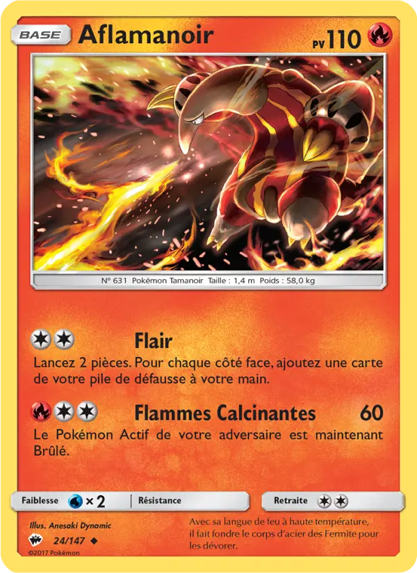 Aflamanoir — Carte Pokémon 24 Ombres Ardentes
