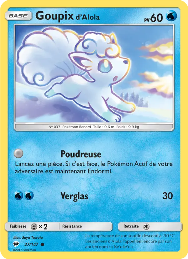 Goupix d’Alola — Carte Pokémon 27 Ombres Ardentes