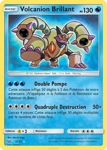 Carte Pokémon Volcanion Brillant sm3.5