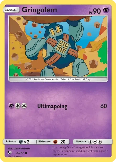 Carte Pokémon Gringolem sm3.5