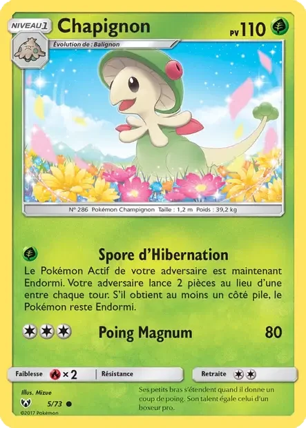 Carte Pokémon Chapignon sm3.5