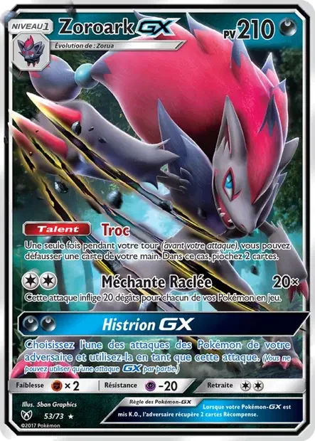 Carte Pokémon Zoroark GX sm3.5
