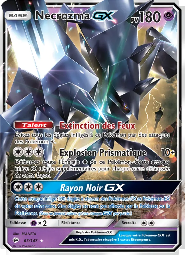 Necrozma GX — Carte Pokémon 63 Ombres Ardentes