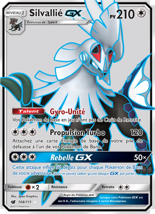 Silvallié GX — Carte Pokémon 108 Invasion Carmin