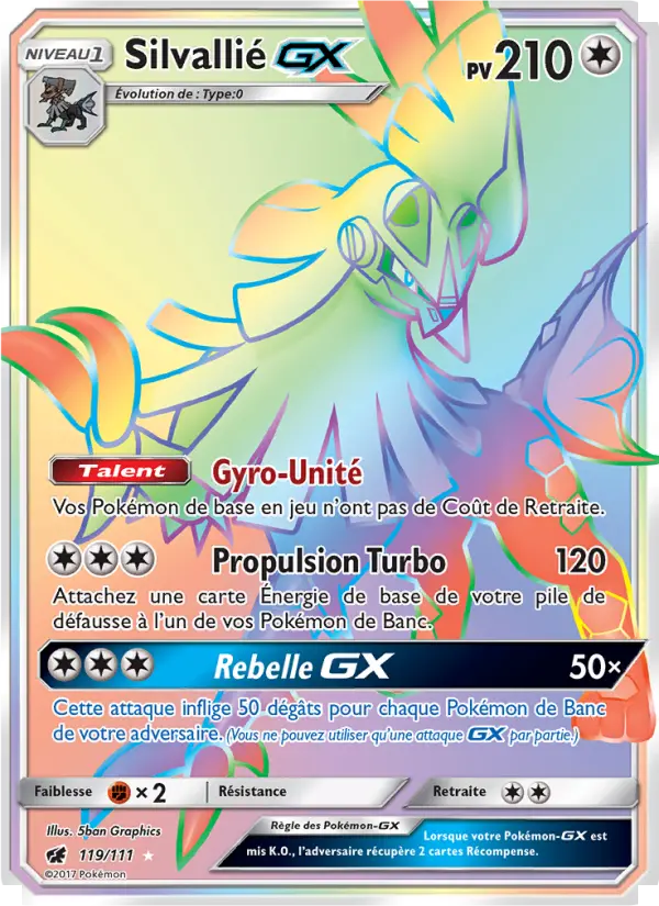 Silvallié GX — Carte Pokémon 119 Invasion Carmin